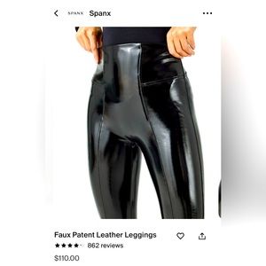 Size L (12) Tall Spanx Leather Leggings